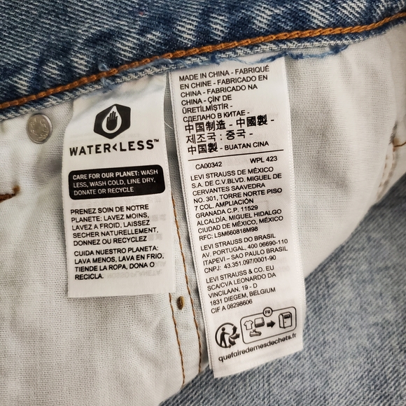 Levi's Premium 501 Two-Tone Straight-Leg Jeans Distressed Denim Blue Jeans 30x30 - Picture 14 of 17